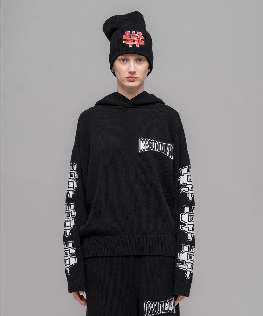 032Ssi (U) One Dollar Bill Knit Hoodie Black