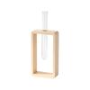 Wooden Hydroponic Flower Vase Home Decoration Flower Holder Glass Tube Vase  Living Room