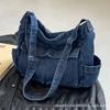 Denim Casual Messenger Bag Women's 2025 New Large-capacity Fashion Work Commuter Bag Lightweight Shoulder Bag