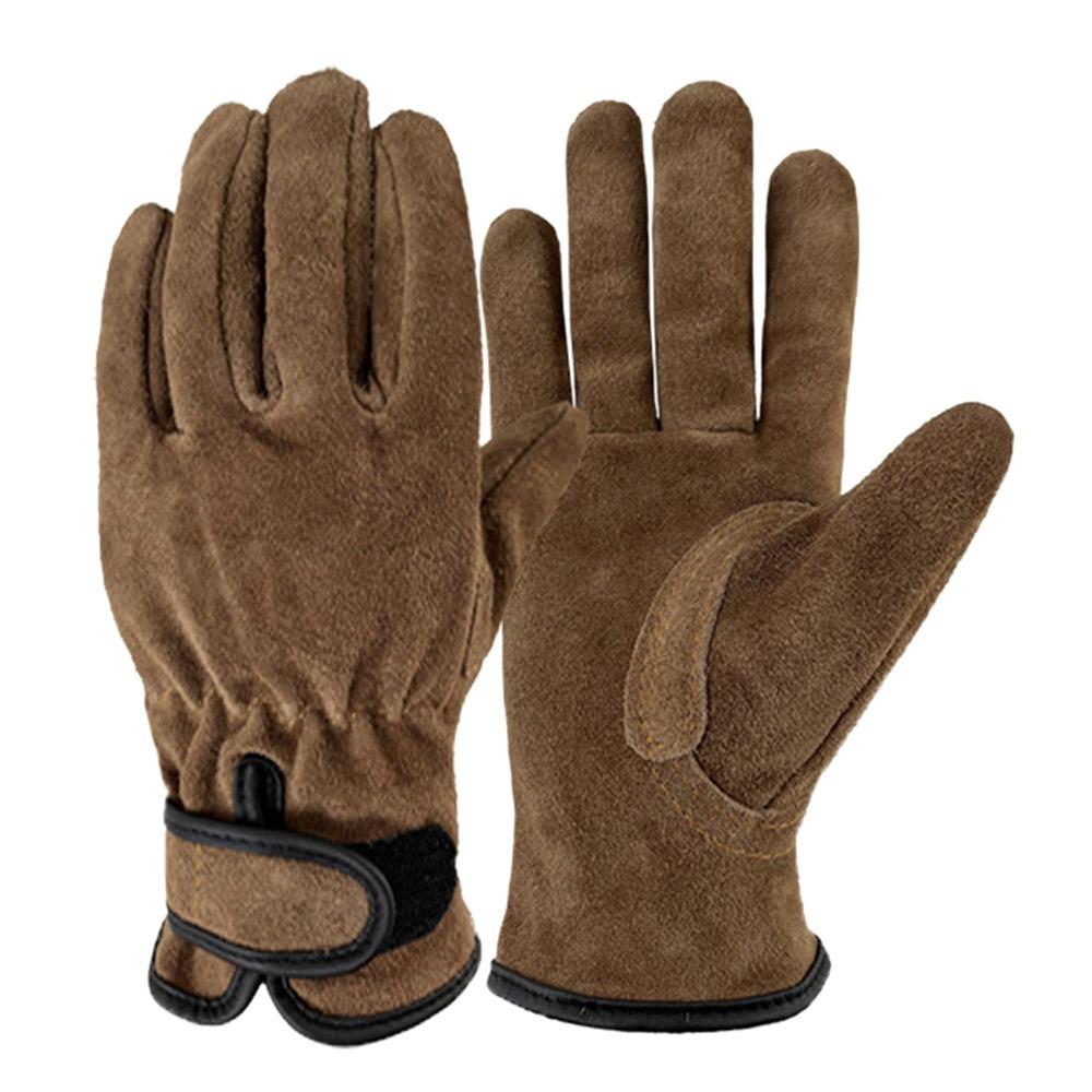 Cowhide Men's Work Gloves Thick Mechanic Glove Durable Heavy Duty Gloves Security Protection
