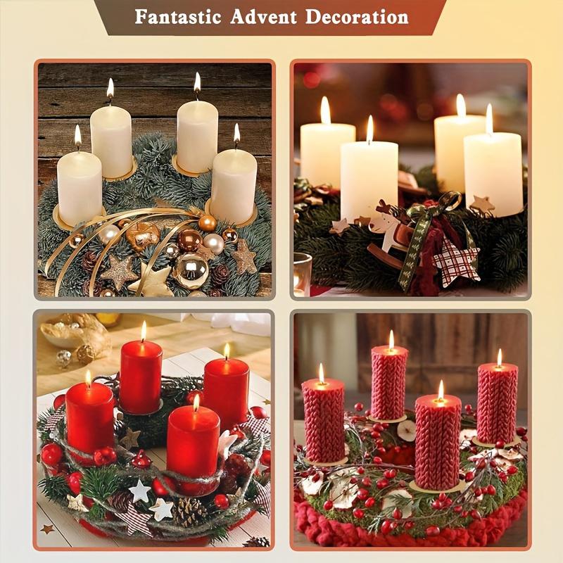 4pcs Festival Candlestick With Spike Metal Taper Holders Iron Cup Insert Wedding Candles Holder Christmas Decor 6/8cm