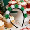 Holiday Decorative Headband With Pom-pom Hair Accessory And Glitter Pom-pom Headband