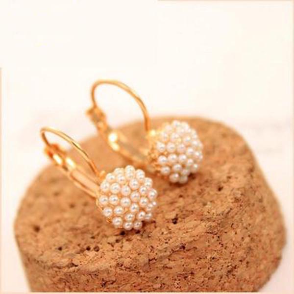 1 Pair Korean Style Elegant Women Earrings Girl's Fashion Ear Stud Crystal Stud Earrings