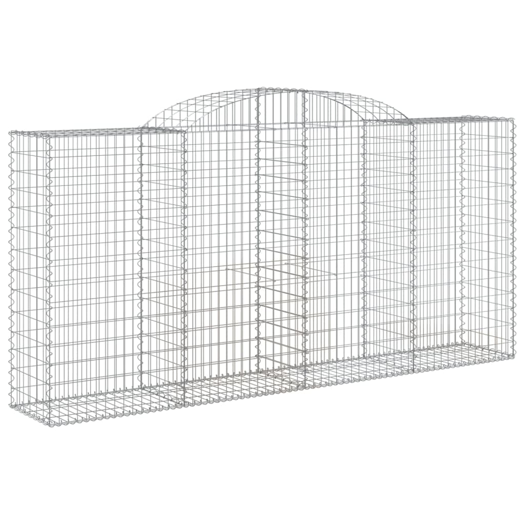 Vidaxl Kosze Gabionowe, 9 Szt, 300X50X140/160 Cm, Galwanizowane Żelazo