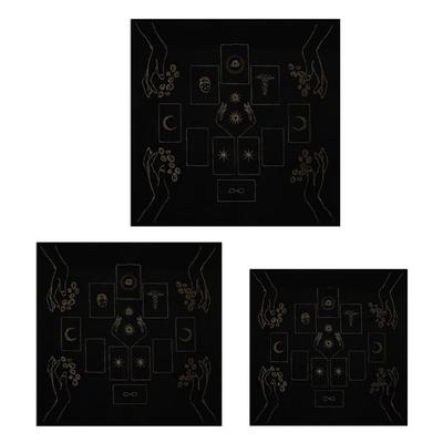 Квадратная скатерть Таро Скатерть для алтаря Коврик для настольной игры Коврик для астрологических оракулов Покрытие для стола Коврик для карт Скатерть для гаданий
