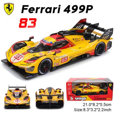 Ббураго 1:24 Ferrari 499P #83#51 330 488 250 FXXK 458 Автомобиль из сплава Модель автомобиля Игрушка Коллекция Подарок Множество стилей на выбор