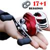 Рыболовная катушка для наживки 17+1BB левая/правая 7.2:1 спиннинговая катушка с передним тормозом, рыболовные катушки для заброса