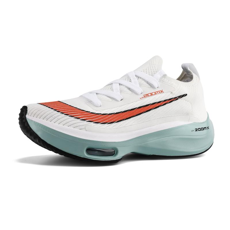 Кроссовки для бега с пружинящей подошвой для мужчин, летающие, сетчатая тканая поверхность, дышащая, воздушная подушка, нескользящая, спортивная обувь с мягкой подошвой