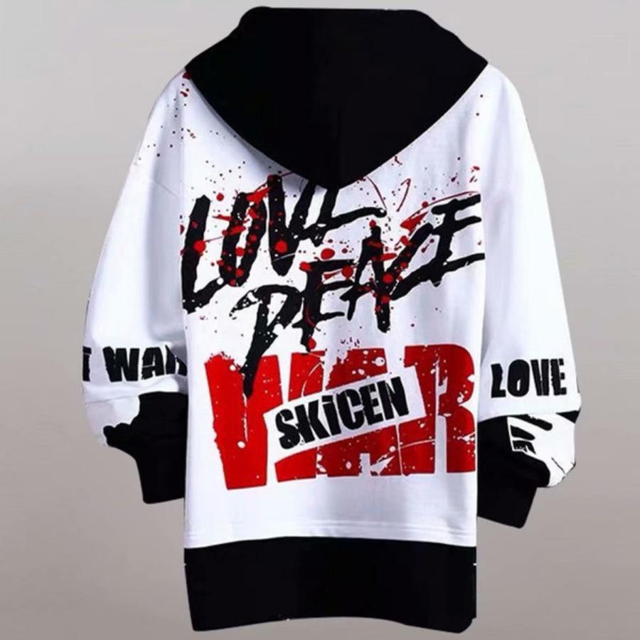 Модные мужские толстовки с капюшоном, повседневные мужские толстовки с буквенным принтом, уличные мужские толстовки с капюшоном, свободные спортивные толстовки