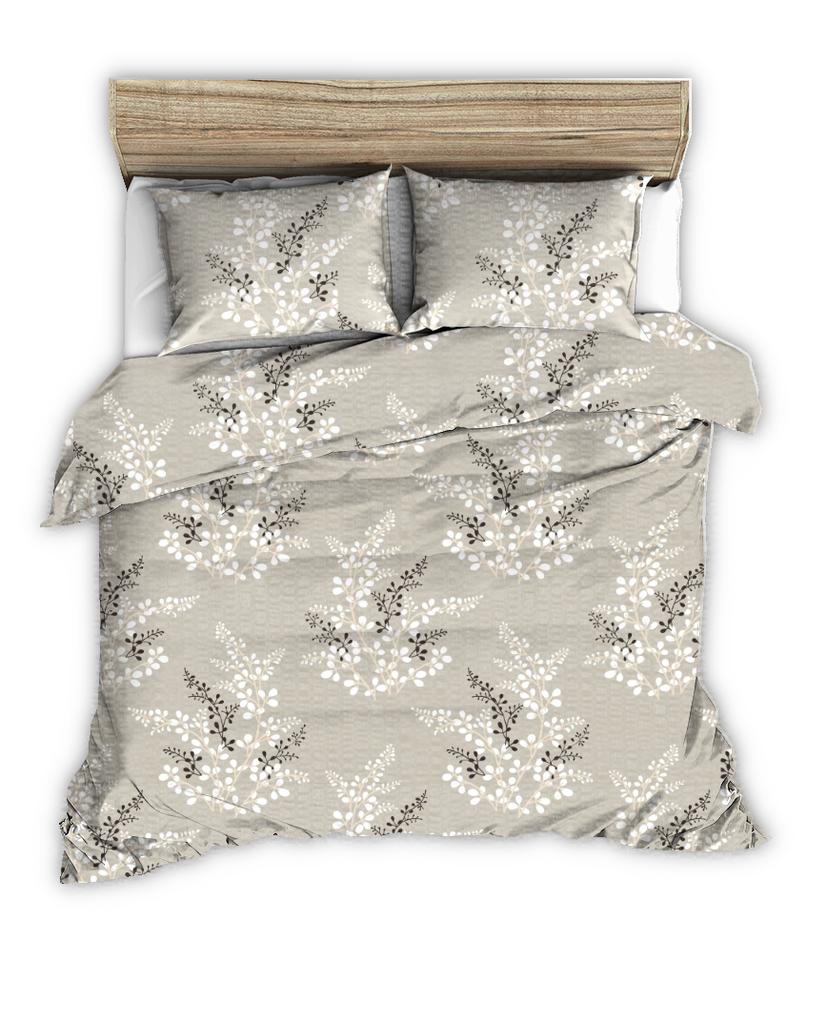 Bark Bedding 160x200 Twig Pattern on a Beige Background