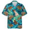 Animal Cute Capybara Graphic Shirts for Men Clothing 3D Printing Hawaiian Beach Shirt Short Sleeve Y2k Tops Clothes Lapel Blouse
