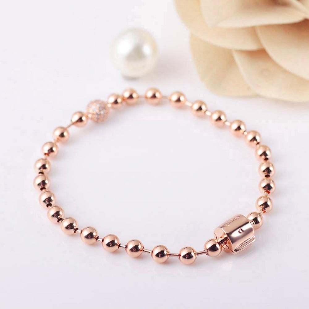 Шарик из стерлингового серебра 925 пробы и браслет с паве для женщин, подарки на день рождения и банкет