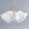 White Fake Collar Women's Lapel Shoulder Wraps Shawl Faux Collar Lace Embroidery Shirt Detachable Collar Accessories
