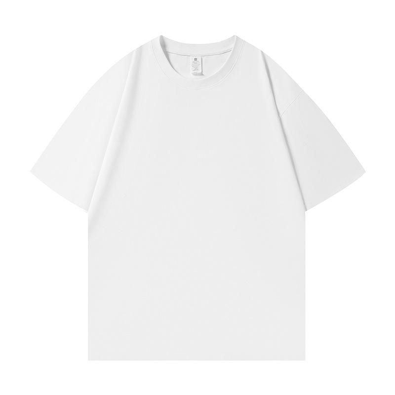 GMXIA Heavy Cotton Short-sleeved T-shirt Women's Solid Color Women's Summer Base Shirt Ins Men's and Women's Tops