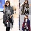 Women's Fall and Winter Warm Thickened Tassel Scarf Temperament Long Section Oblique Angle Shawl