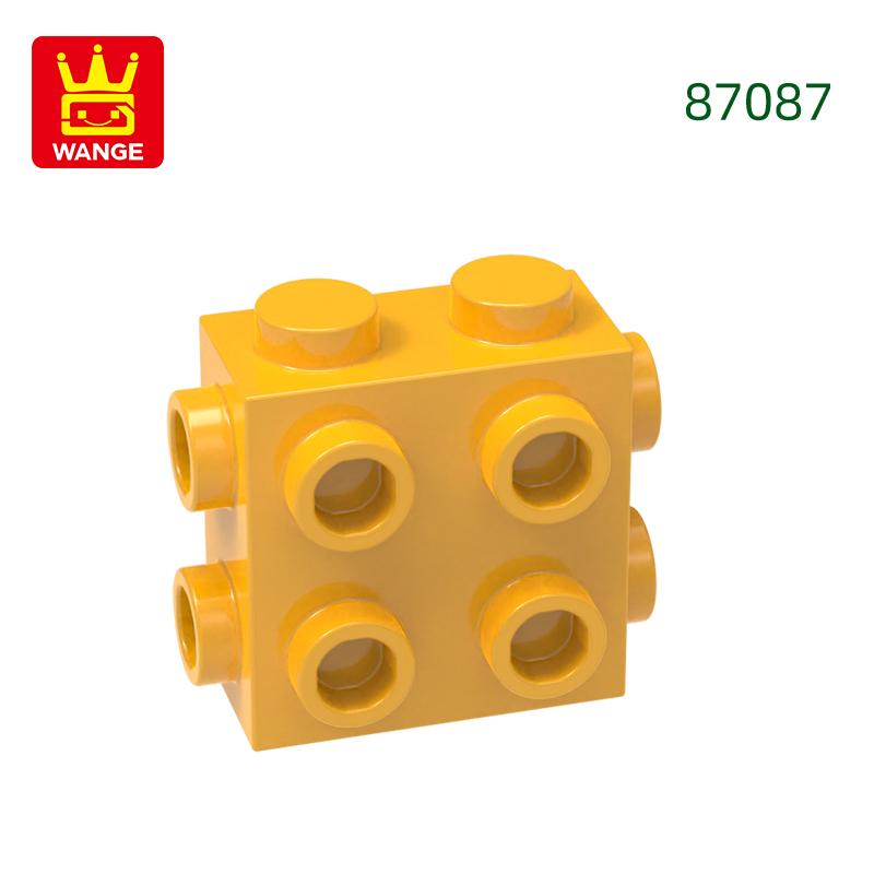 Non-Toxic 73Pcs/Lot 87087 4 Sides 4 Holes Building Blocks Moc Accessories Compatible With Bricks Diy Children Toy Gift