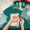2025+ 6 шт. Прозрачные акриловые режущие коврики, 8,7x6,1 дюйма Прозрачная режущая пластина Акриловые режущие коврики для тиснения и рукоделия