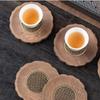 Heavy Bamboo Alloy Coasters Waterproof Insulated Mats High Temperature Resistant Coaster Kung Fu Tea Ceremony Accessories