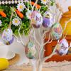 6pcs Foam Easter Egg Bunny Decorations Colorful Simulation Egg Pendant  Party Favors