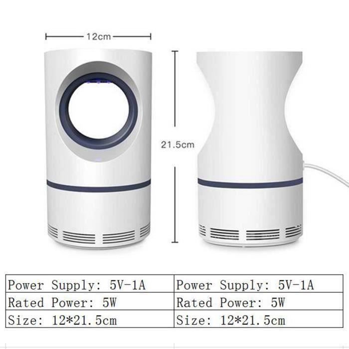 Lampe Anti Moustique, Tue Mouches Destructeur d' Insectes Electrique, 5W Lampes de Tueur de moustiques, UV LED Répulsif A58499