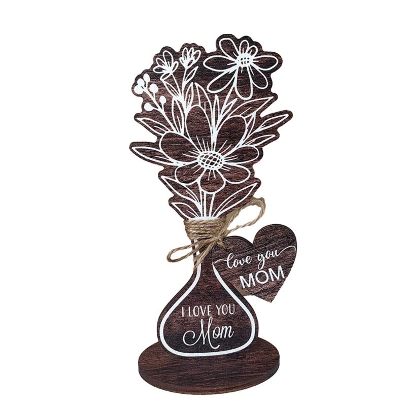 Уникальный настольный деревянный цветок, подставка для стола ко Дню матери, подарок в знак признательности, изысканный подарок, красиво упакованные деревянные настольные украшения