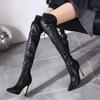Autumn Women's Long Boots Elastic Thigh High Ladies Knee Shaft Shoes Above Over The On Promotion Designer Luxury New Rock Gyaru