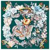 New Hot Shawl Twill Silk Scarf Hand-painted butterfly Flowers Hijab 130cm Square Scarves  Kerchief Woman Headband Scarf&Wraps