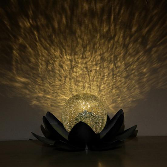 Солнечная лампа Lotus Light, автоматическое включение/выключение IP55, водонепроницаемый беспроводной дизайн, солнечная садовая лампа, украшение для лужайки, патио, улицы