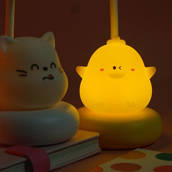 Cartoon Desk Lamp Usb Charging Mini Cute Night Light Desktop Eye Protection Led Lamp Creative Night Light Ornament