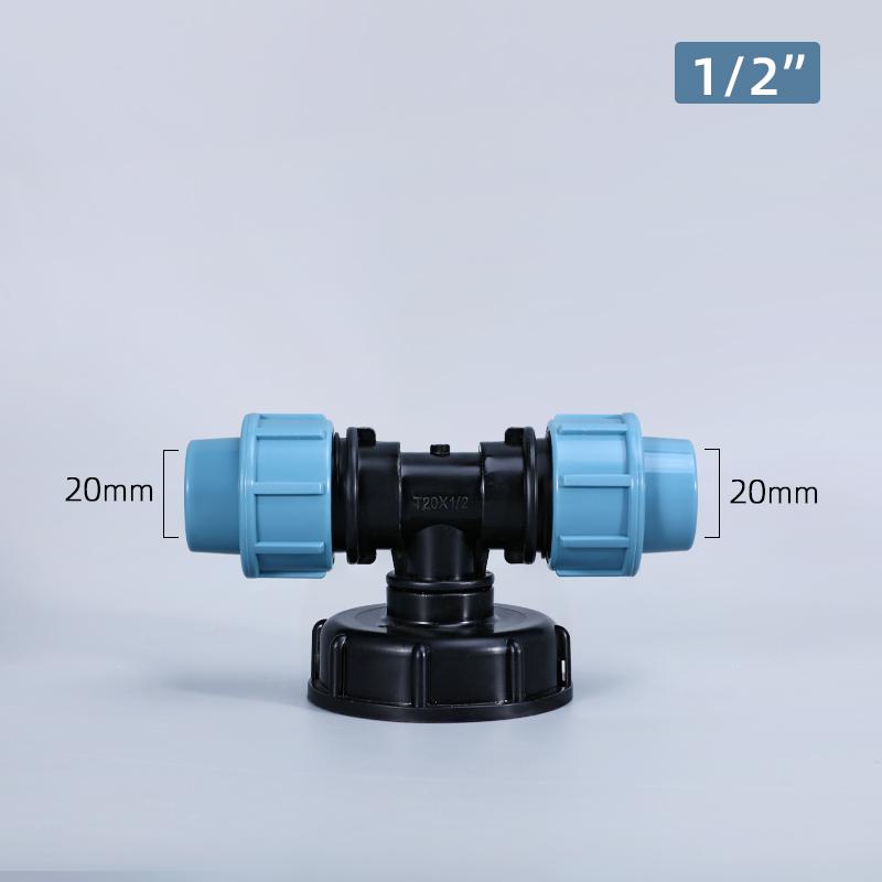 1PCS IBC Tank Adapter 1'' 1/2'' 3/4'' Coarse Thread Water Fittings Elbow Straight Outlet Hose Home Garden Tee Connector Plastic