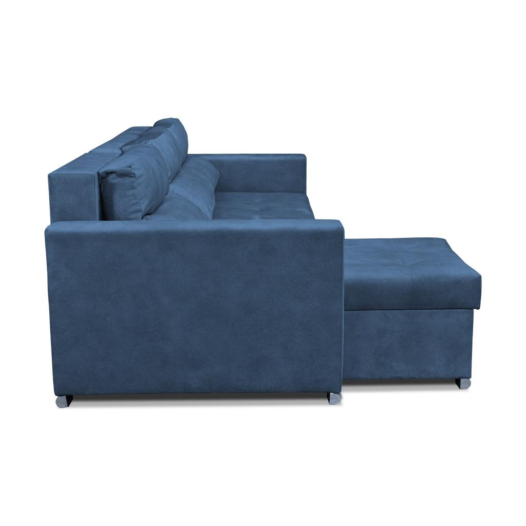 Varius BIG Corner Sofa Bed with Sleeping Containers Family Furniture Navy Blue