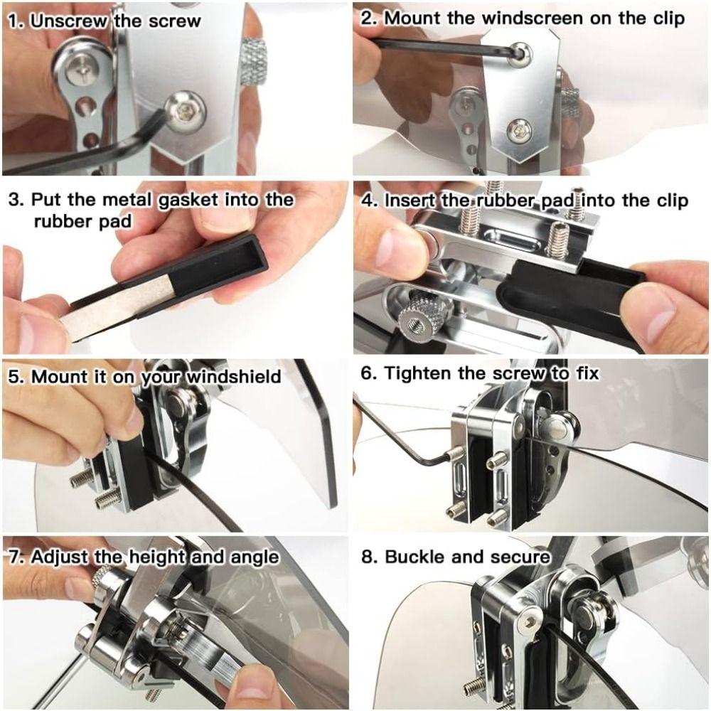 Adjustable Moto Extension Windshield Heightened Motorcycle Wind Screen  Motorcycle Accessories