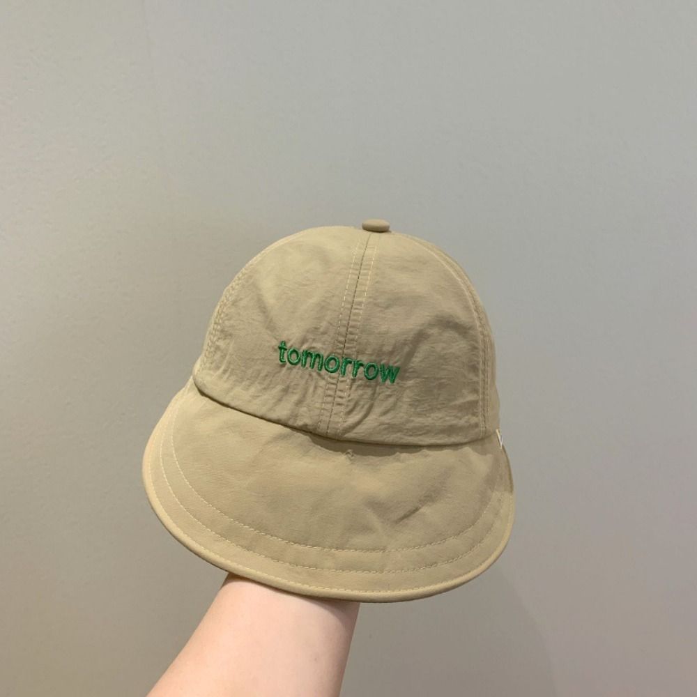 Wide Brim Baby Bucket Hat Cotton Beach Cap Fashion Peaked Cap  Baby