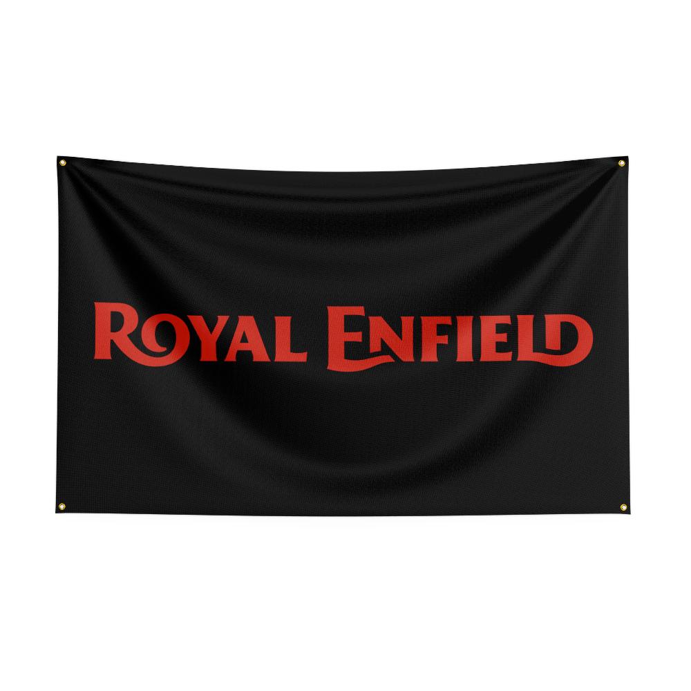 R-Ro-yal E-En-fie-lds Flag Polyester Digital Printed Racing Motorcycle Tapestry Banner for Garage Room Decor
