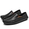 Летние мужские слипоны с перфорацией, мягкие лоферы из кожи, дышащая рабочая обувь для мужчин, удобные клоги для вождения, повседневная обувь для ходьбы