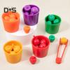 1 Set Wooden Color Sorting Cup Fine Motor Skills 10 Colors Ball Matching Game Toddler Boys Girls Educational Colorful Ball Catching Dropping Toy