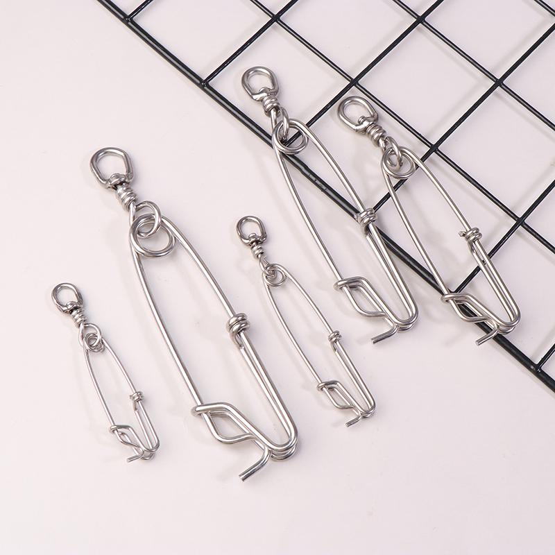 1 шт. Кольцо из нержавеющей стали Зажим для ловли тунца Застежка с вертлюжным кольцом Соединитель для подводной охоты Ловля на ярус Аксессуары