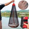 Foldable Fishing Net Bag Small Grid Fishing Gear New Mesh Drawstring Bag Fishing Supply