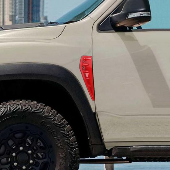 Fit For -2026 Dodge Ram 1500 ABS Red Fender Side Air Vent Decor Cover Trim2*