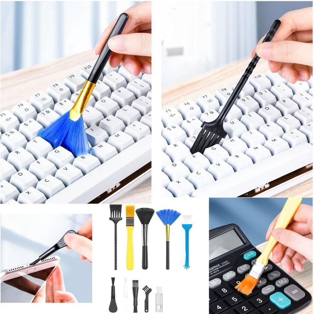5/6/9/10Pcs Portable Mini Cleaning Brush Kit Dust Removal Dust Cleaner Kit  Car Interior