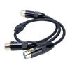 XLR Y-разветвитель кабель 3-контактный двойной XLR гнездо-гнездо балансный микрофонный переходной кабель для микшера 0