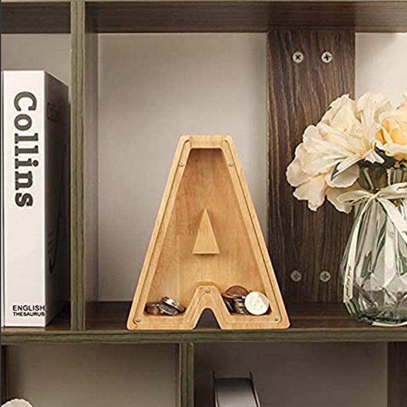 26 букв, английская копилка, деревянная коробка для экономии денег, банка для хранения монет, настольный орнамент, домашний декор, поделки, рождественский подарок