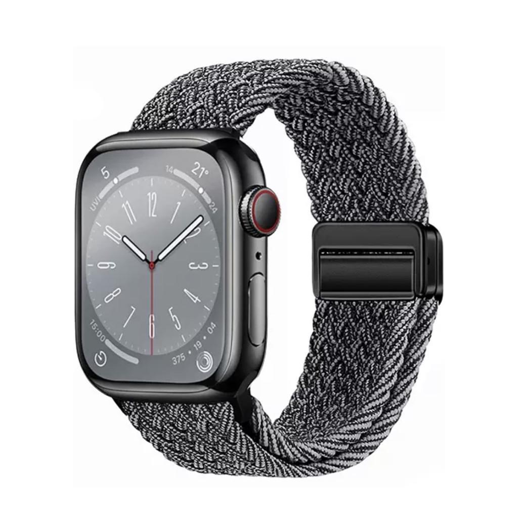 Плетеная нейлоновая ремешок-браслет Совместимый Для Apple Watch S10 46мм 44мм 40мм 45мм 49мм 41мм 38мм iWatch series se 10 7 3 5 6 8 9 Ultra