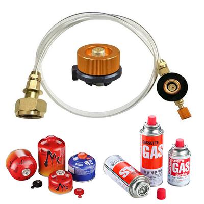 Газовая плита для кемпинга на открытом воздухе, адаптер для заправки пропана, газовая горелка с плоским баллоном для сжиженного нефтяного газа