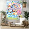Bluey Custom Your Name Wall Decor Tapestry Art For Pet Memorial Birthdaywedding Party Backdrop Family Gift