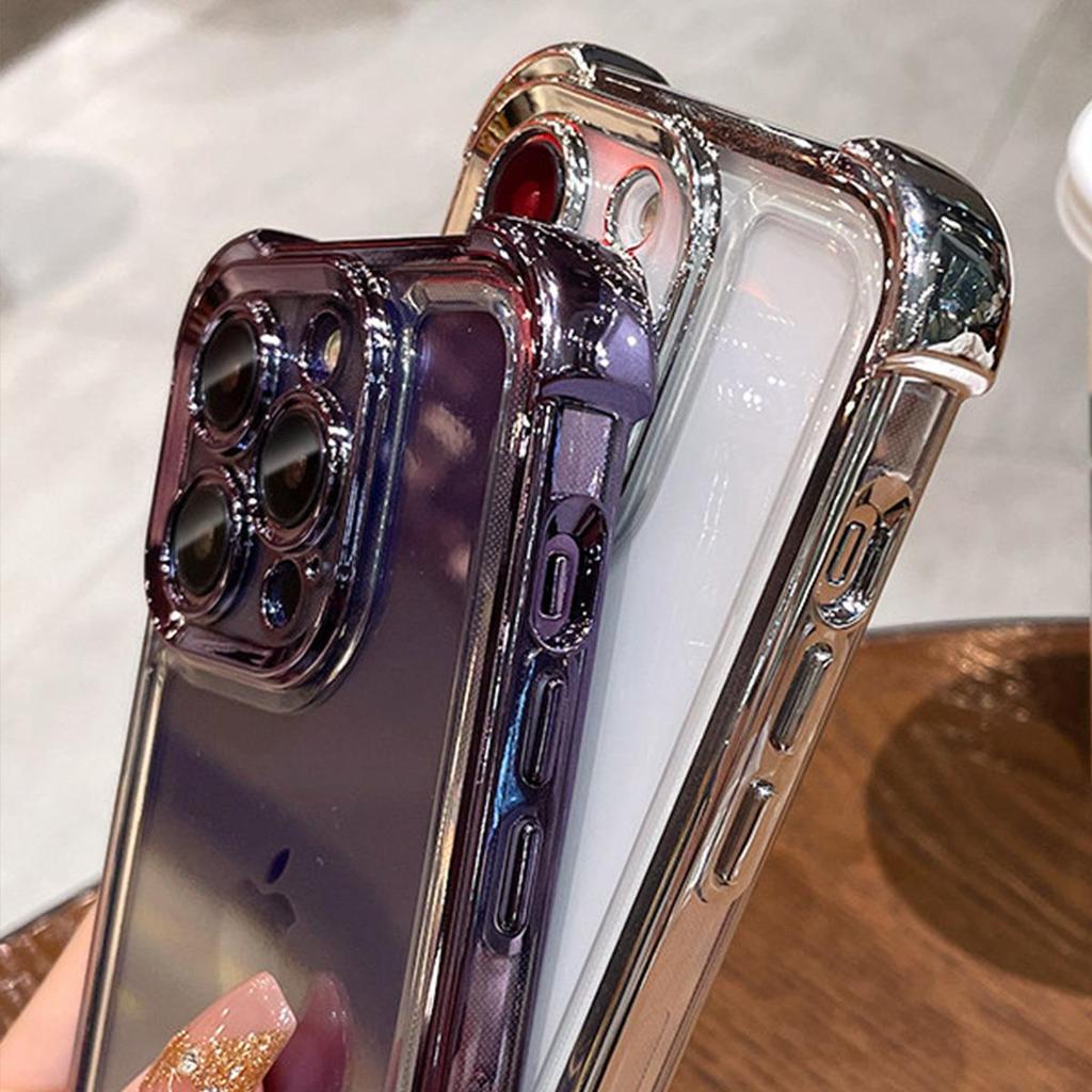 Case for OPPO A5 Pro 4G/5G Electroplated Color Border Clear Phone Casing Cover