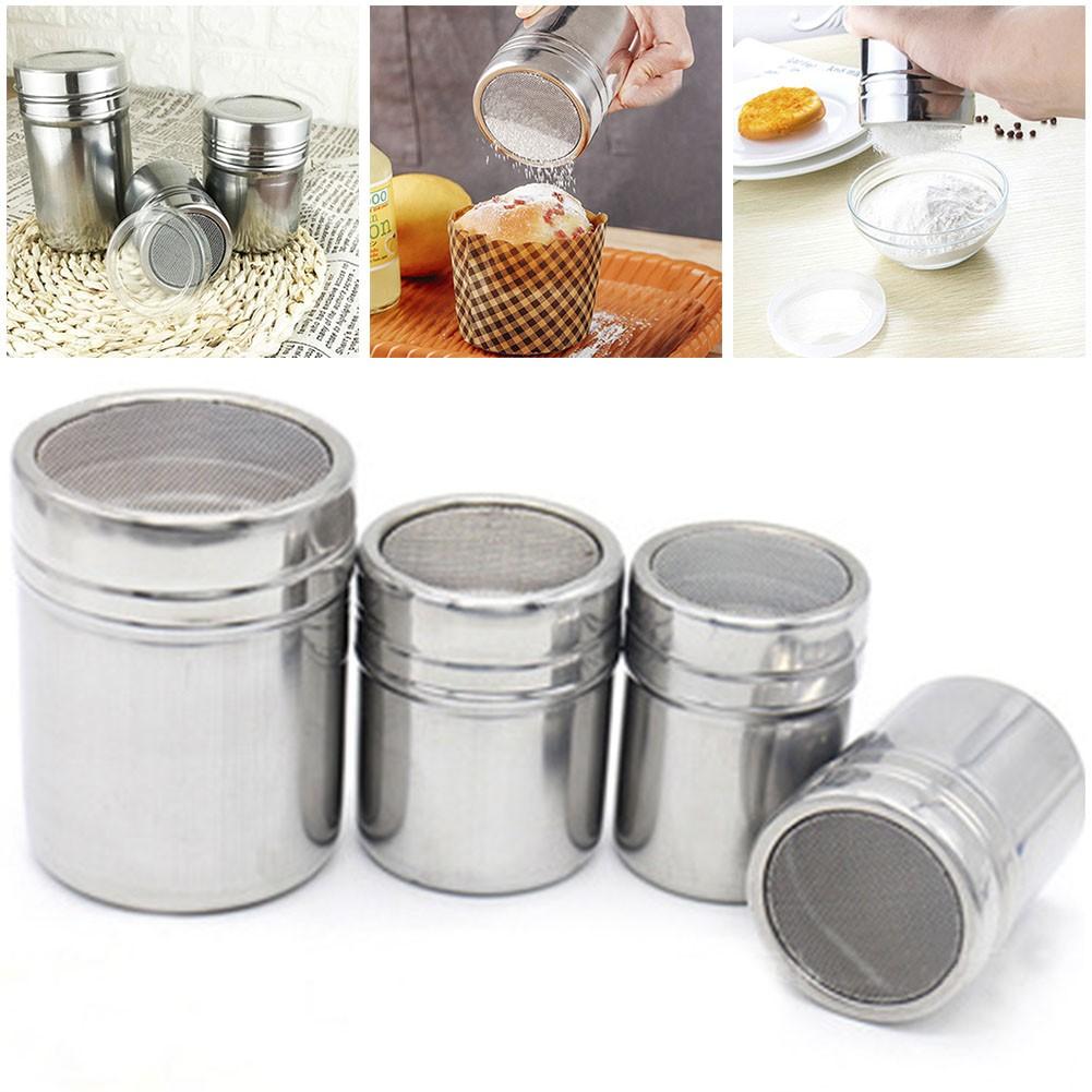 Нержавеющая сталь с мелкой сеткойТип порошковой разбрызгивателя Сахарная пудра Банка с какао-мукой