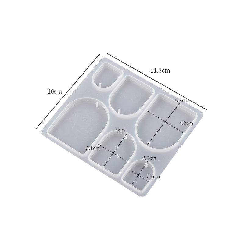 Геометрическая серьга-подвеска, силиконовая форма, круглая форма для эпоксидной смолы для DIY украшения, брелок, ожерелье, подвески, поделки из эпоксидной смолы