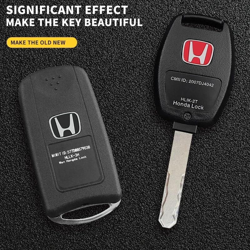 5/10pcs 13mm 14mm Car Key Emblem Stickers Auto Door Keyhole Logo Decals For Honda Civic Accord CRV Hrv Jazz Auto Accessories