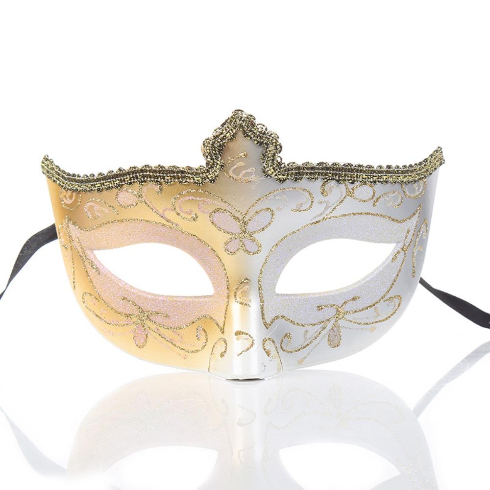 Plastic Glitter Mask Half Face Mask Venice Mask Personality Halloween Masks  Props Mask